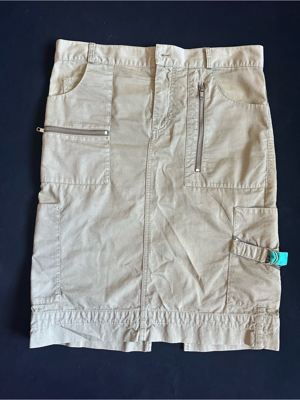 Marc Jacobs khaki Cargo utility Y2K  Skirt with Black Label size 6